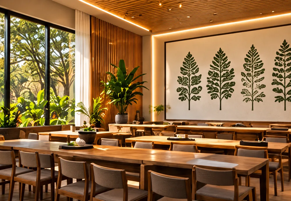 Concept rendering of a calm classroom for classes and lifelong learning
